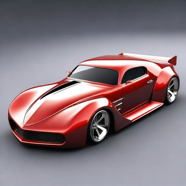 Create a custom hypercar that is a fusion of a 1937 Chevy Coupe and a Camaro