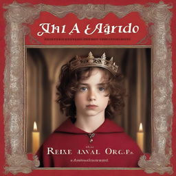 A book cover featuring a young prince with curly brown hair being crowned in a gothic church