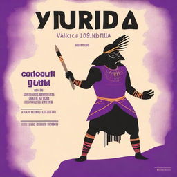 Create a book cover featuring an image of Yuruparí, an indigenous mythological figure