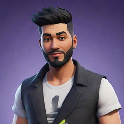 A Fortnite skin inspired by the musician Jon Z, showcasing his distinctive style.