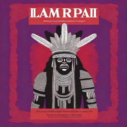 Create a book cover featuring an image of Yuruparí, an indigenous mythological figure