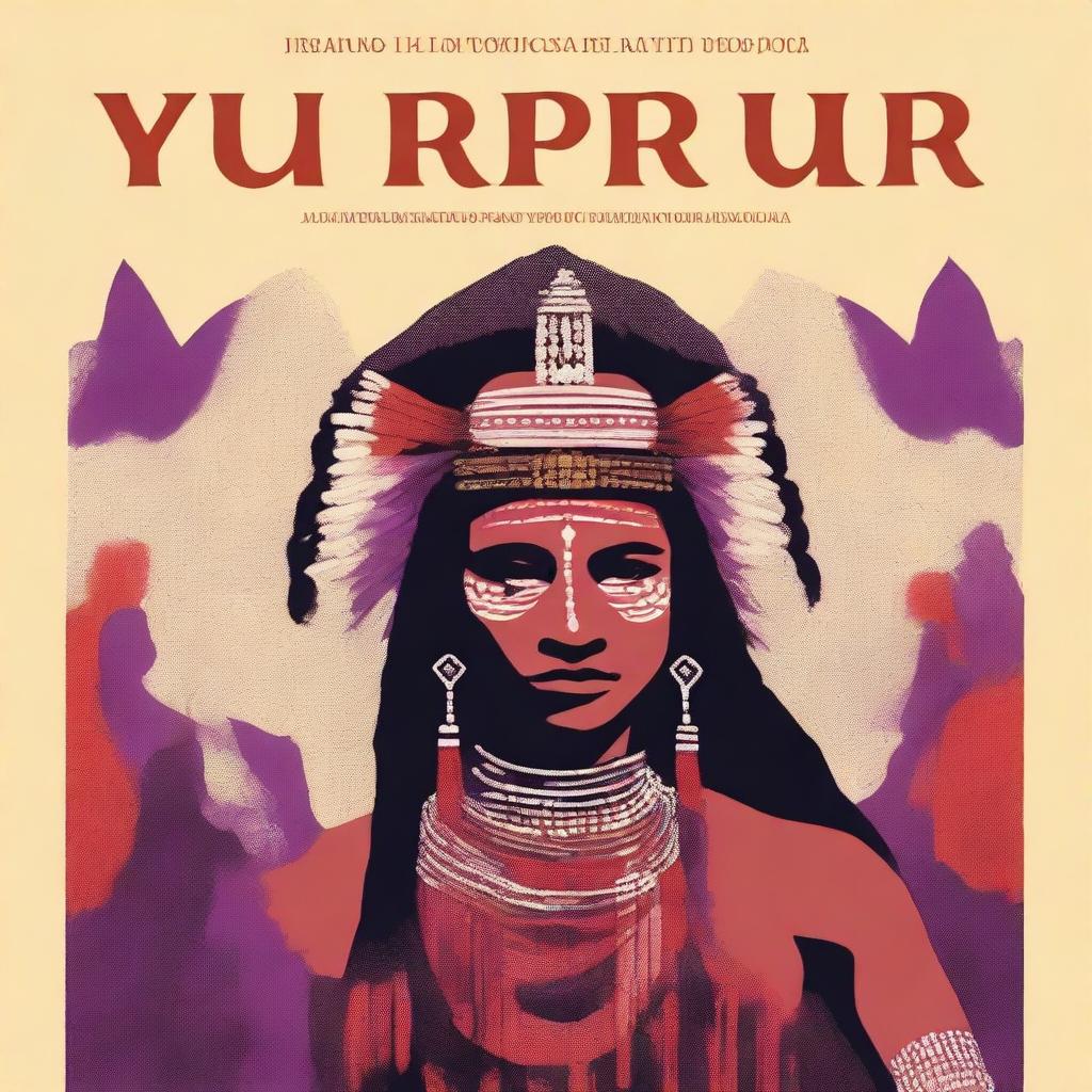 Create a book cover featuring an image of Yuruparí, an indigenous mythological figure