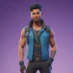 A Fortnite skin inspired by the musician Jon Z, showcasing his distinctive style.