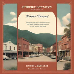 A book cover featuring a vintage image of a small town nestled in the mountains