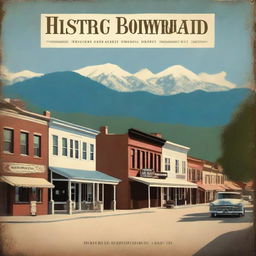 A book cover featuring a vintage image of a small town nestled in the mountains