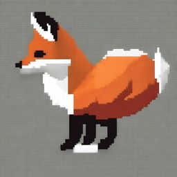 Generate an 8x12 pixel art image of a fox tail