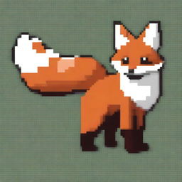 Generate an 8x12 pixel art image of a fox tail