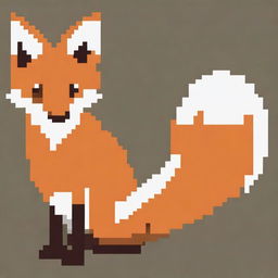 Generate an 8x12 pixel art image of a fox tail