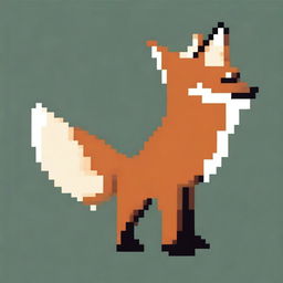 Generate an 8x12 pixel art image of a fox tail