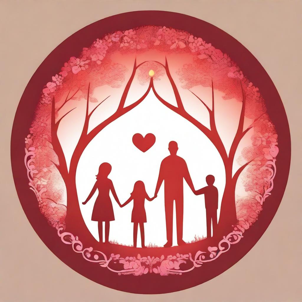 Create a heartwarming illustration depicting a cute, glowing heart symbol that radiates light around it