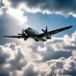 Portada que muestra un gran avión militar visto de frente, destacando su imponente estructura y detalles