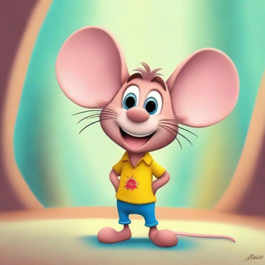 Create a Pixar-style image of a mouse character named 'El Raton de los dientes'