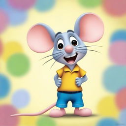 Create a Pixar-style image of a mouse character named 'El Raton de los dientes'