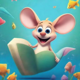 Create an image of the 'Raton de los Dientes' (Tooth Mouse) in a Pixar style