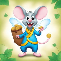 Create an image of Raton Perez, the famous tooth fairy mouse from Hispanic folklore