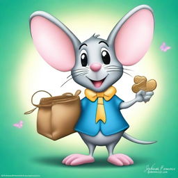 Create an image of Raton Perez, the famous tooth fairy mouse from Hispanic folklore