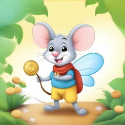 Create an image of Raton Perez, the famous tooth fairy mouse from Hispanic folklore