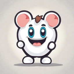 Create a 2D mascot character for React Rater, holding a tooth