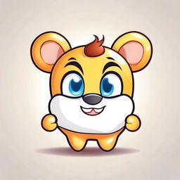 Create a 2D mascot character for React Rater, holding a tooth