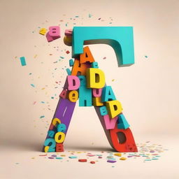 Create a book cover with letters of the alphabet scattered across it and the main word 'ainda' prominently displayed