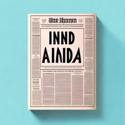 Create a book cover that resembles a newspaper, with the title 'ainda' prominently displayed in large font at the center of the cover