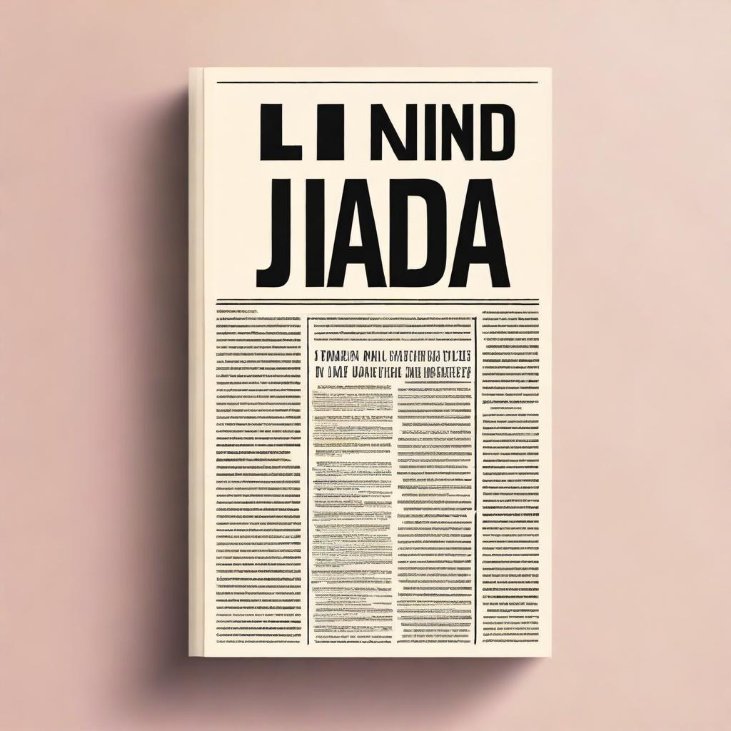 Create a book cover that resembles a newspaper, with the title 'A