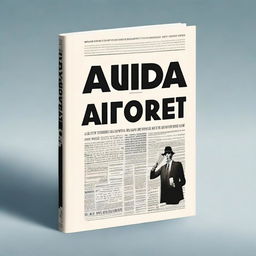 Create a book cover that resembles a newspaper, with the title 'A