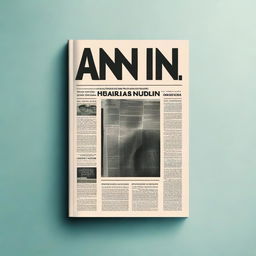 Create a book cover that resembles a newspaper, with the title 'A