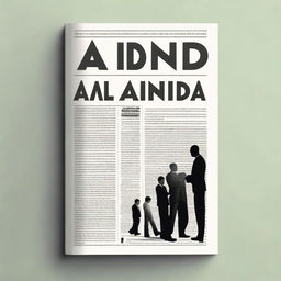 Create a book cover that resembles a newspaper, with the title 'A