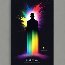 Create a book cover featuring a broken person emitting a small, colorful light from within