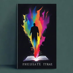 Create a book cover featuring a broken person emitting a small, colorful light from within