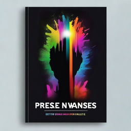 Create a book cover featuring a broken person emitting a small, colorful light from within their interior