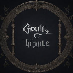 A gothic and intricate text box banner for a souls-like game, featuring the title 'Game Title' prominently.