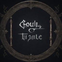 A gothic and intricate text box banner for a souls-like game, featuring the title 'Game Title' prominently.