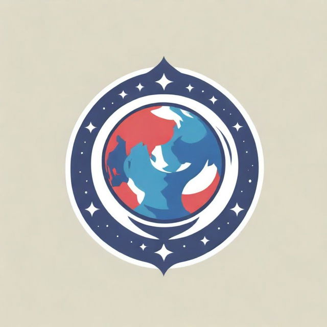 A dynamic and professional league logo featuring a globe as a centerpiece, surrounded by a ring with stars and a bold, impactful typography beneath it.