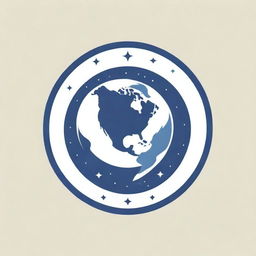 A dynamic and professional league logo featuring a globe as a centerpiece, surrounded by a ring with stars and a bold, impactful typography beneath it.