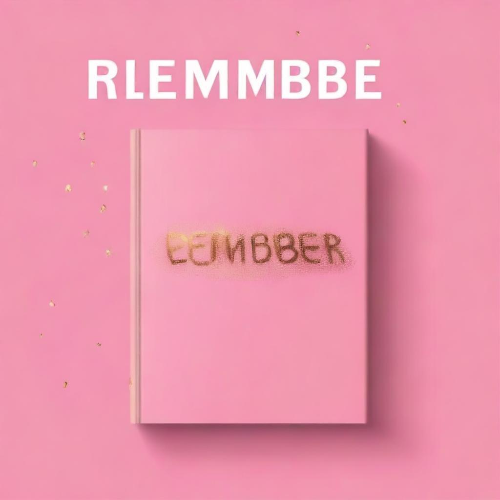 Create a book cover with the words 'Remember When' in gold bubble writing on a pink background