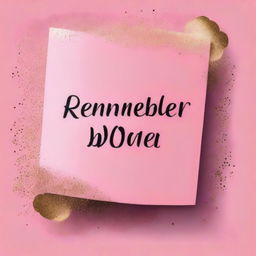 Create a book cover with the words 'Remember When' in gold bubble writing on a pink background