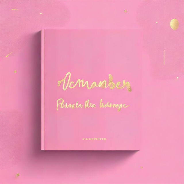 Create a book cover with the words 'Remember When' in gold bubble writing on a pink background