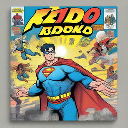 Create a comic book cover with a dynamic and engaging design