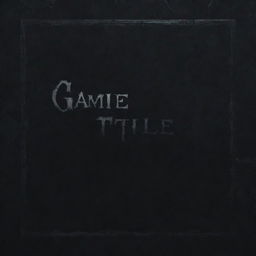 A souls-like game text box banner with the title 'Game Title' embedded, featuring gothic and dark aesthetic.