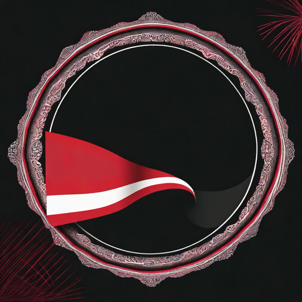 A design celebrating Indonesia's 79th Independence Day with a black background
