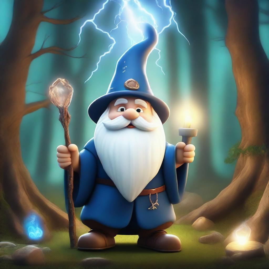 A powerful wizard gnome with electric powers