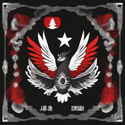 A depiction of Indonesia's 79th Independence Day theme with a black background