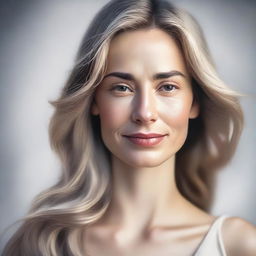 A detailed and realistic portrait of a woman