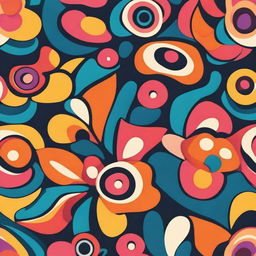 A vibrant illustration of a flower inspired by the 1960s