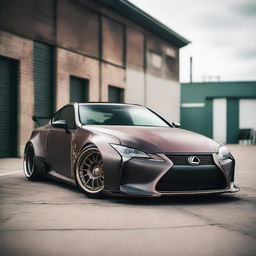 A 1990 Lexus LC transformed into a rat rod style car