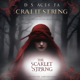 A book cover for a novel titled 'The Scarlet String' written by SABIA