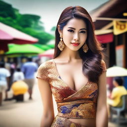 Create an image of a sexy Thai woman