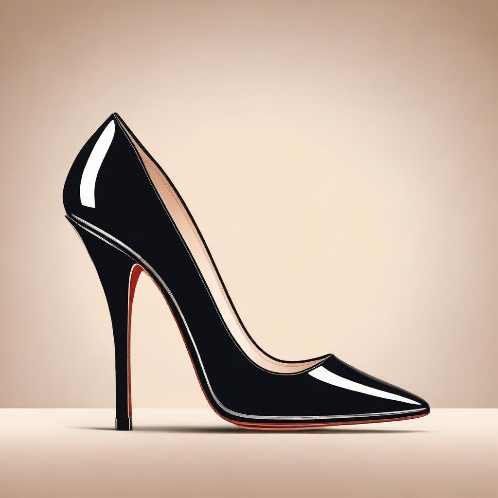 A classy and elegant illustration of high heels showing legs